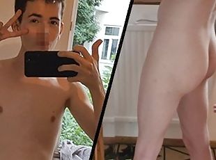 Femboy teases and drips cum from riding dildo with tight ass - pret...