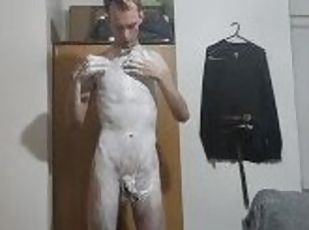 ekstrem, mager, teenager, bøsse, massage, perfekt, solo, twink