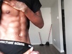 Hot Black Guy Takes Off His Clothes & Jerks Off His Thick BBC! ONLY...