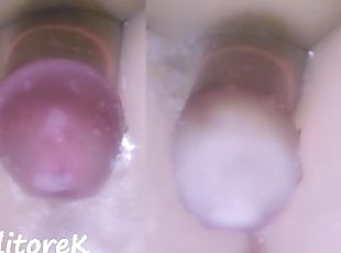 asyalı, banyo-yapma, mastürbasyon-masturbation, boşalma, üstüneyüzüne-boşalma, vajinadan-sızan-sperm, genç-18, meni, duş, büyük-ve-ağır