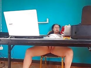 SEXRETARY No panties secretary Nude secretary Security camera in th...