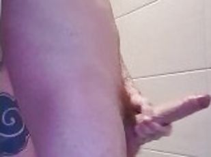 Slim Tattooed Teen Masturbates In The Shower!