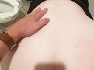 rumpe, bading, offentlig, amatør, creampie, bbw, lubben, rødhåret, pov, rumpe-butt