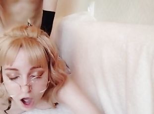 lunettes, maigre, amateur, anal, fellation, black, salope, bas, point-de-vue, ejaculation