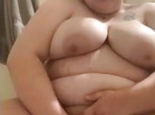 BBW Rides Dildo Before Shower