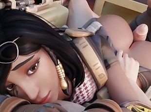 Pharah (Security Chief Skin) Thighjob Animation (By Arhoangel & Audiodude) [Overwatch]