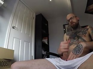 masturbação, britânico, sozinho, tatuagem