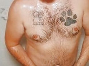 bañando, papá, peluda, amateur, gay, europeo, euro, ducha, a-solas, papi