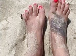 masturbation, amateur, babes, plage, esclave, pieds, solo, femme-dominatrice, orteils