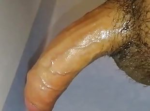 Oily uncircumcised tiny penis gets a quickie jerkoff into a slow mo...