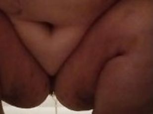 pisser, amateur, belle-femme-ronde, solo