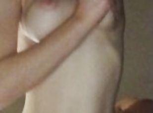 gros-nichons, levrette, femme-de-ménage, orgasme, femme, amateur, maison, couple, naturel, action