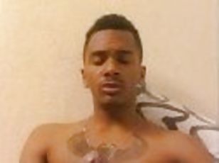 énorme, masturbation, amateur, ejaculation-sur-le-corps, ébène, énorme-bite, ados, gay, branlette, black