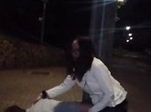 Fucking kurva on the middle of the street- full clip on my Onlyfans...