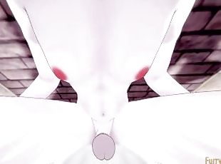 Digimon Pokemon Furry Yaoi - POV Cinderace x Gatomon blowjob and fu...