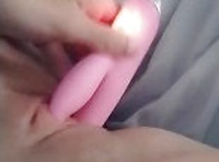 Fucking my tight pussy with my favorite toy