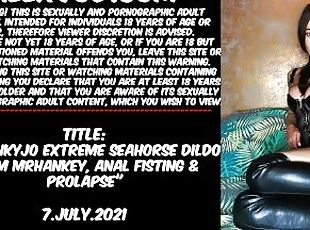 Hotkinkyjo extreme seahorse dildo from mrhankey anal fisting & prol...