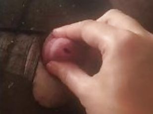 Hi, Im a pussy says the tiny dick. Me torturing his cock