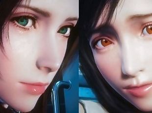 Final Fantasy 7 Futa - Tifa and Aerith - Tram sex (2/2)