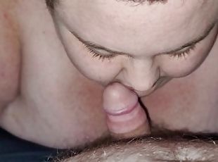 Cumming in her mouth while she rides the dildo