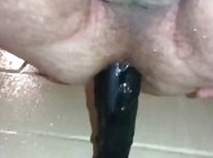 Ass To Mouth with my Friend Dildo & his 2 friends, cumshot on Dildo...