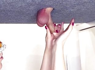 Mistress explores and plays with the foreskin and urethra of a EasyCBTGirl