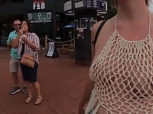 GoPro captures great reactions when I wear my see thru top out in p...