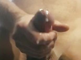 POV hot guy masturbate together with you and jerks off on your boob...