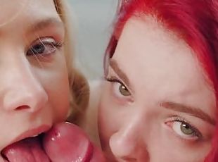 vagina-pussy, blowjob-seks-dengan-mengisap-penis, gambarvideo-porno-secara-eksplisit-dan-intens, bertiga, berambut-merah, sudut-pandang, cantik