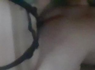 gode-ceinture, femme, amateur, anal, énorme-bite, milf, jouet, couple, mari, fétiche