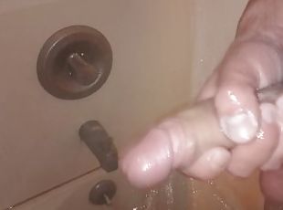 banyo-yapma, mastürbasyon-masturbation, amatör, duş, tek-kişilik, islak, yarak