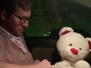 Public Plushie Porn - Fucking My Teddy Bear in My Car in a Parking ...