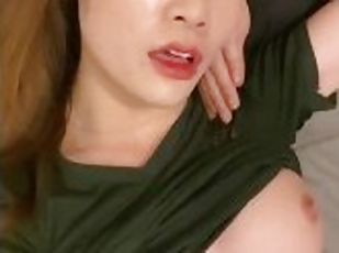 asiatisk, masturbation, shemale, amatör, brudar, ladyboy, thailändsk, ensam, retande