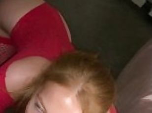 Foxy_Red_X ONLYFANS REDHEAD CUMSLUT MAKES A BIG SLOPPY MESS, HOT BL...