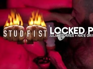 ekstrem, fisting, anal, blandede-racer, bøsse, dobbelt, fetish, tatovering, hårdhændet