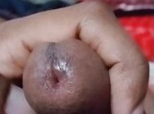 The longest dick of an Indian boy , very sensitive cock, precum, a ...