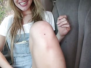 Hitchhking whore lilly ford flashes her tits for sixty bucks