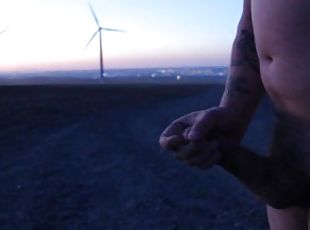 Jacking off by the Windmills