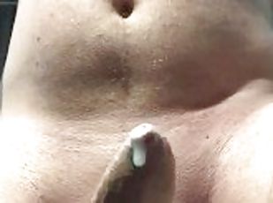 Cum dripping down my cock as I cum handsfree