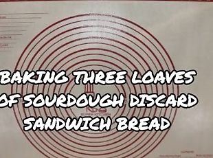 Baking Three Loaves of Sourdough Discard Sandwich Bread - Rushed Ou...