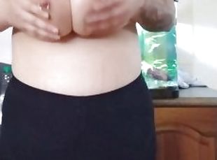 Big Tits MILF Flashing New Nipple Piercings! What do you think? Com...