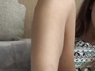 masturbação, amador, adolescente, pés, gozando, pov, excitante, webcam, dildo, trabalho-de-pé