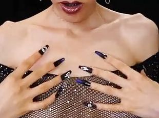 Small tits and long nails worship - mesmerize femdom pov hand model...