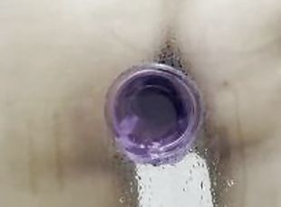 Trying anal in the shower - my pussy juices were dripping from exci...