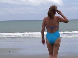 My wife cuckolds me on the beach with my best friend, she is fascin...