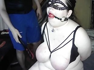 Breast spanked bitch screams in pain FULL