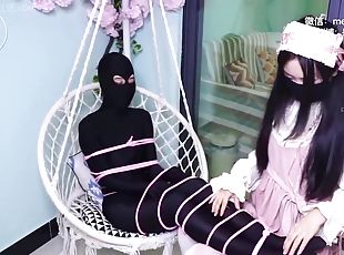 asiatisk, japansk, bdsm, strumpor, fetisch, bondage, brunett, femdom