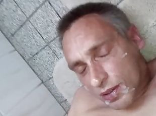 masturbation, amateur, ejaculation-sur-le-corps, gay, secousses, sur-le-visage, ejaculation, solo