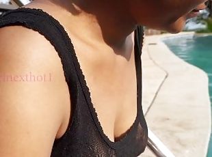 Indian Wife Fucked by Ex Boyfriend at Luxurious Resort - Hindi Outdoor Sex