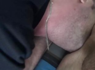 ejaculation-sur-le-corps, énorme-bite, gay, branlette, musclé, hôtel, tatouage, bite, dure